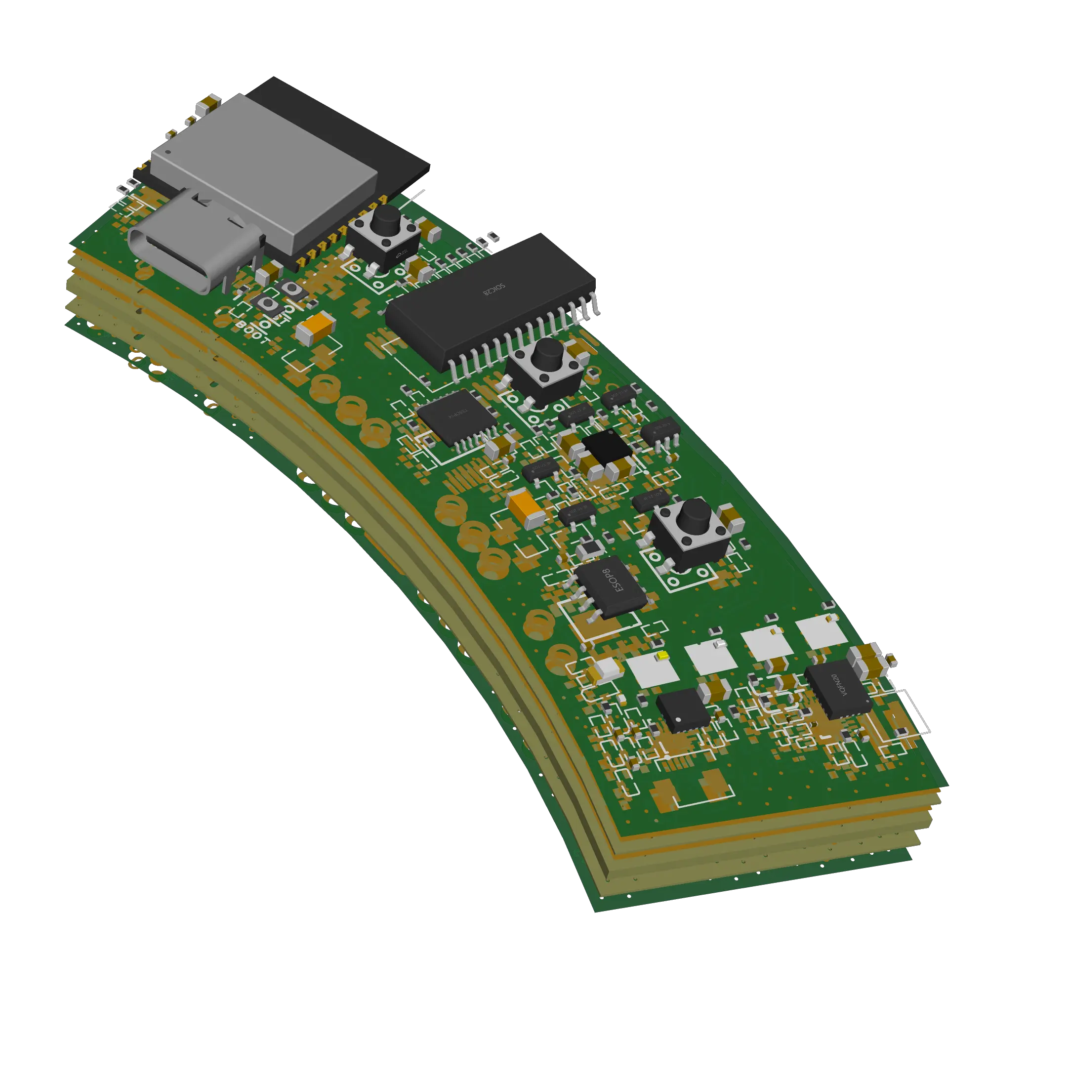 Inertia-Based LED Controller PCB
